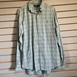 Ralph Lauren Performance Button Down‎ Plaid Long Sleeve Shirt Medium